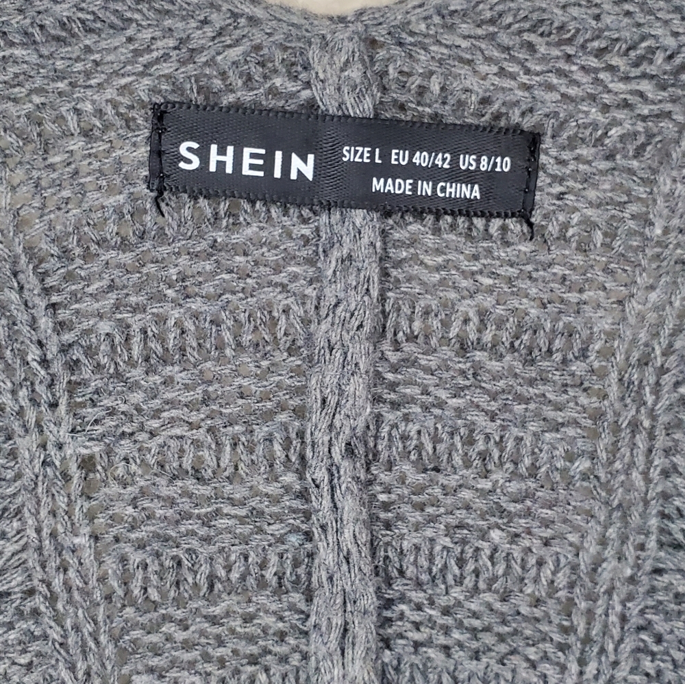 SHEIN LUNE Double Pocket Batwing Sleeve Cardigan Size L - Picture 12 of 12